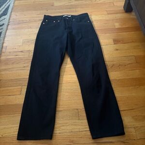 Levi’s Wedgie Straight Black Crop Jeans Size 27